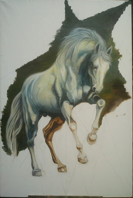 tableau cheval peinture